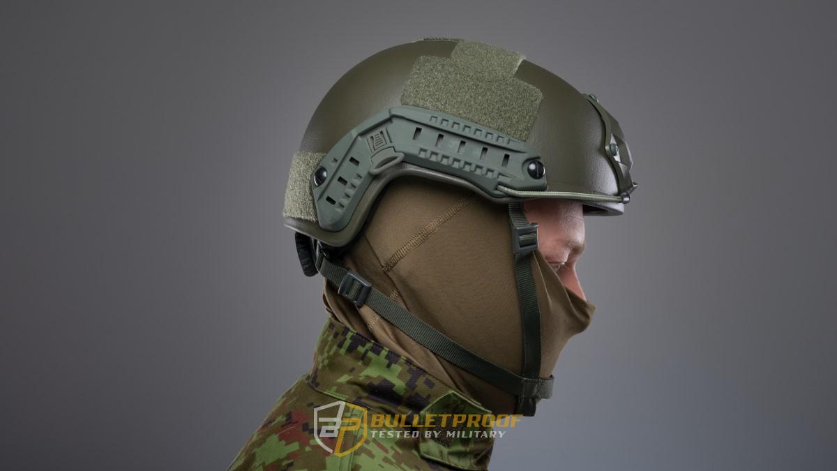 Bulletproof helmet side Bulletproof helmet side, ballistic protection. Military product