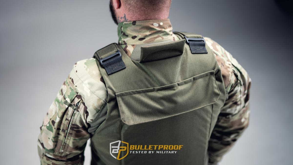Bulletproof vest green, body armor. Military products