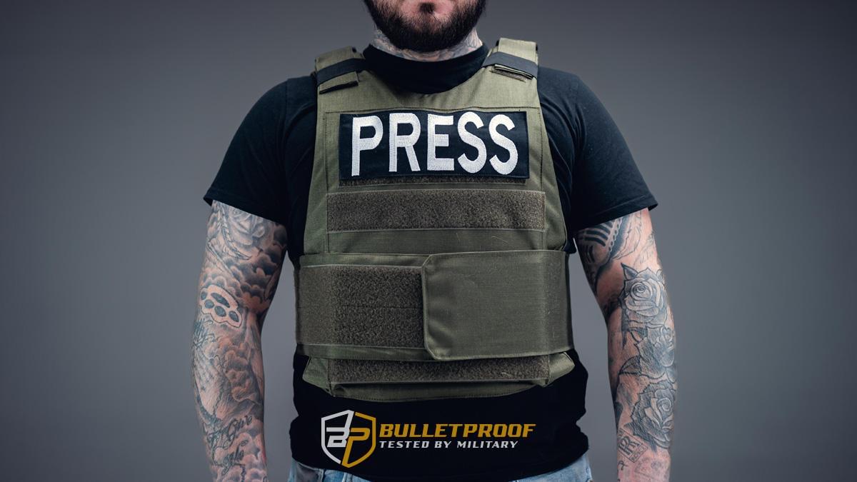 Bulletproof vest green, body armor. Military products