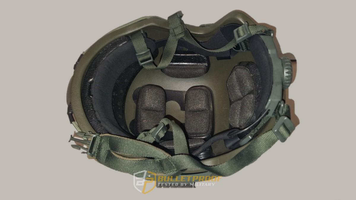 Helmet Bulletproof lining green ulletproof helmet side, ballistic protection. Military product