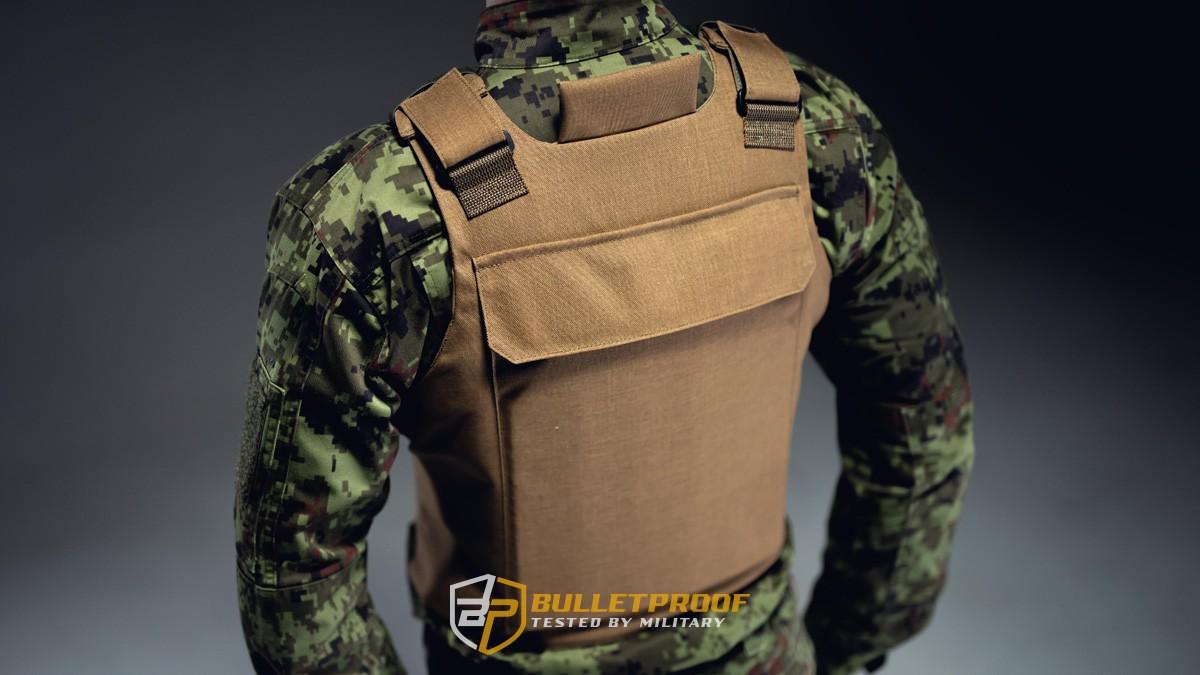 Bulletproof vest brown, body armor. Military products