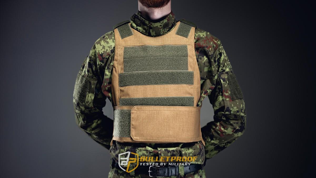 Bulletproof vest brown, body armor. Military products